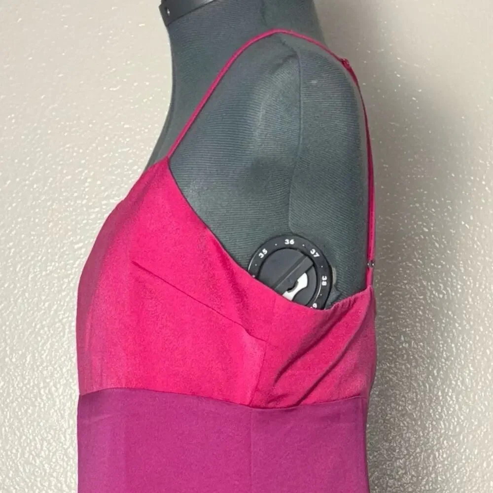 NWT Lulus Feeling Sensational Midi Dress Women's Large Color Block Pink/Magenta - Picture 10 of 16